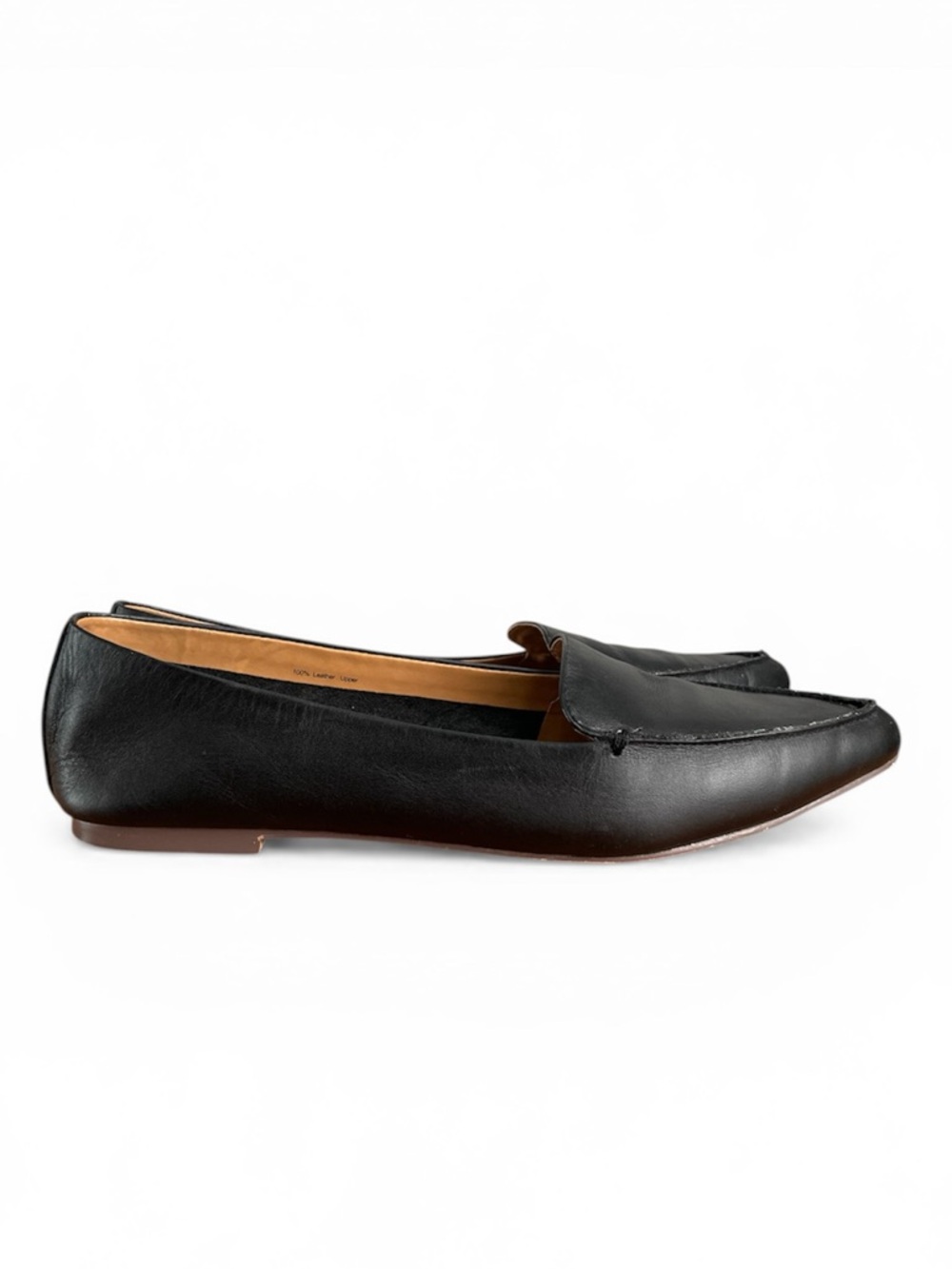 Black Leather Women's Slip-On Loafers